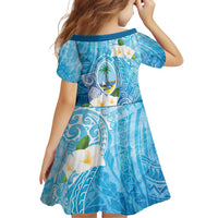 Hafa Adai Guam Chamorro Personalized Family Matching Puletasi and Hawaiian Shirt Ocean Blue Latte Stone with Guasali - Polynesian Pride