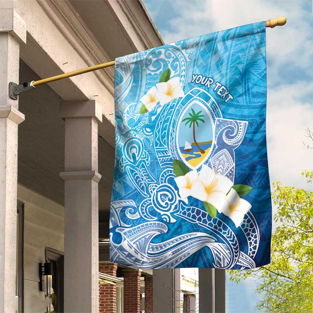 Hafa Adai Guam Chamorro Personalized Garden Flag Ocean Blue Latte Stone with Guasali - Polynesian Pride