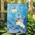 Hafa Adai Guam Chamorro Personalized Garden Flag Ocean Blue Latte Stone with Guasali - Polynesian Pride