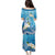 Hafa Adai Guam Chamorro Personalized Puletasi Ocean Blue Latte Stone with Guasali - Polynesian Pride