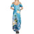 Hafa Adai Guam Chamorro Personalized Summer Maxi Dress Ocean Blue Latte Stone with Guasali - Polynesian Pride