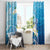 Hafa Adai Guam Chamorro Personalized Window Curtain Ocean Blue Latte Stone with Guasali - Polynesian Pride