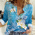 Hafa Adai Guam Chamorro Personalized Women Casual Shirt Ocean Blue Latte Stone with Guasali - Polynesian Pride