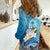 Hafa Adai Guam Chamorro Personalized Women Casual Shirt Ocean Blue Latte Stone with Guasali - Polynesian Pride