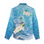 Hafa Adai Guam Chamorro Personalized Women Casual Shirt Ocean Blue Latte Stone with Guasali - Polynesian Pride