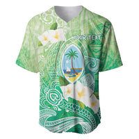 Hafa Adai Guam Chamorro Personalized Baseball Jersey Summer Green Latte Stone with Guasali - Polynesian Pride