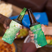 Hafa Adai Guam Chamorro Personalized 4 in 1 Can Cooler Tumbler Summer Green Latte Stone with Guasali - Polynesian Pride