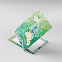 Hafa Adai Guam Chamorro Personalized Canvas Wall Art Summer Green Latte Stone with Guasali - Polynesian Pride