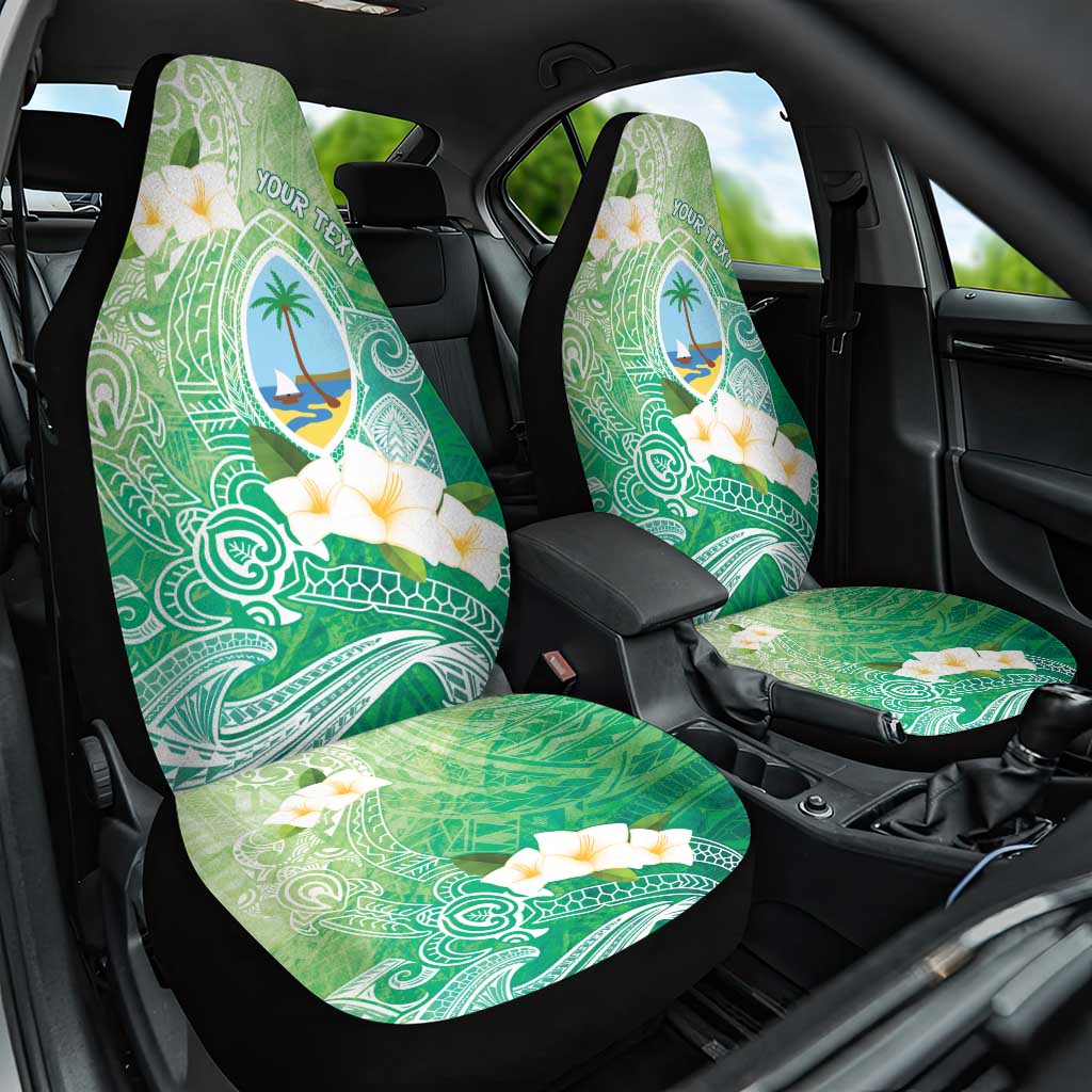 Hafa Adai Guam Chamorro Personalized Car Seat Cover Summer Green Latte Stone with Guasali - Polynesian Pride