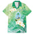 Hafa Adai Guam Chamorro Personalized Family Matching Long Sleeve Bodycon Dress and Hawaiian Shirt Summer Green Latte Stone with Guasali - Polynesian Pride