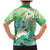 Hafa Adai Guam Chamorro Personalized Family Matching Mermaid Dress and Hawaiian Shirt Summer Green Latte Stone with Guasali - Polynesian Pride