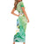 Hafa Adai Guam Chamorro Personalized Family Matching Short Sleeve Bodycon Dress and Hawaiian Shirt Summer Green Latte Stone with Guasali - Polynesian Pride