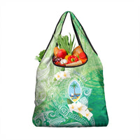 Hafa Adai Guam Chamorro Personalized Grocery Bag Summer Green Latte Stone with Guasali - Polynesian Pride