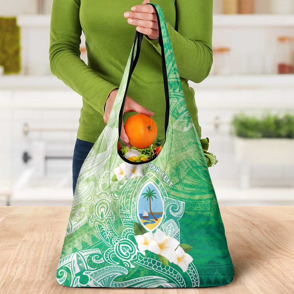 Hafa Adai Guam Chamorro Personalized Grocery Bag Summer Green Latte Stone with Guasali - Polynesian Pride