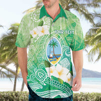 Hafa Adai Guam Chamorro Personalized Hawaiian Shirt Summer Green Latte Stone with Guasali - Polynesian Pride