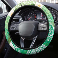 Hafa Adai Guam Chamorro Steering Wheel Cover Summer Green Latte Stone with Guasali - Polynesian Pride