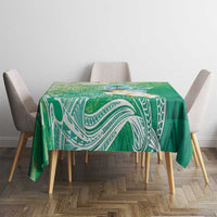 Hafa Adai Guam Chamorro Personalized Tablecloth Summer Green Latte Stone with Guasali - Polynesian Pride