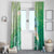 Hafa Adai Guam Chamorro Personalized Window Curtain Summer Green Latte Stone with Guasali - Polynesian Pride