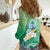 Hafa Adai Guam Chamorro Personalized Women Casual Shirt Summer Green Latte Stone with Guasali - Polynesian Pride