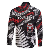 New Zealand Maori Rugby Personalised Family Matching Long Sleeve Bodycon Dress and Hawaiian Shirt Ta Moko Silver Fern LT7 - Polynesian Pride