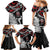 New Zealand Maori Rugby Personalised Family Matching Mermaid Dress and Hawaiian Shirt Ta Moko Silver Fern