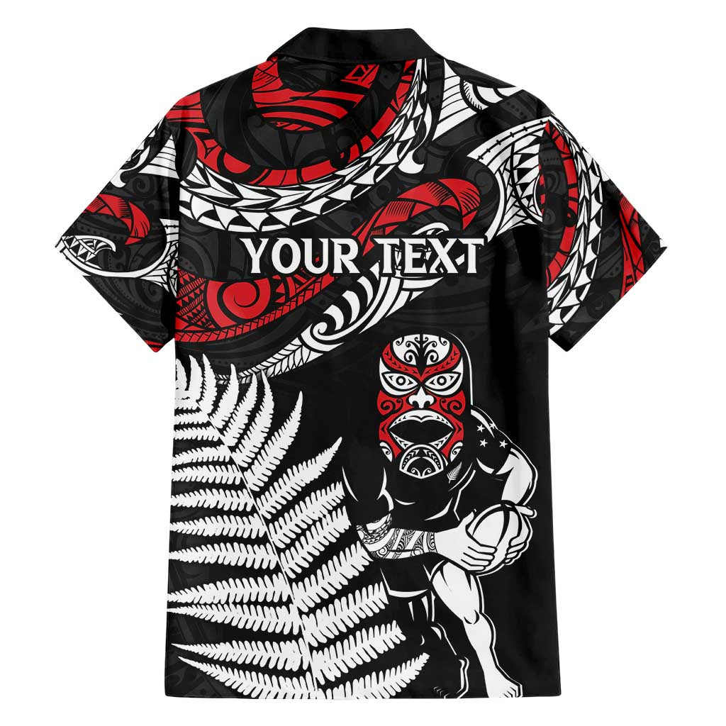 New Zealand Maori Rugby Personalised Family Matching Short Sleeve Bodycon Dress and Hawaiian Shirt Ta Moko Silver Fern LT7 - Polynesian Pride