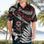 New Zealand Maori Rugby Personalised Hawaiian Shirt Ta Moko Silver Fern