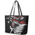 New Zealand Maori Rugby Personalised Leather Tote Bag Ta Moko Silver Fern