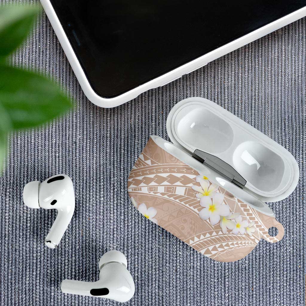 Polynesian Vintage Floral AirPods Case Beige Motifs - Polynesian Pride