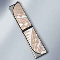 Polynesian Vintage Floral Auto Sun Shade Beige Motifs - Polynesian Pride