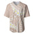 Polynesian Vintage Floral Baseball Jersey Beige Motifs - Polynesian Pride