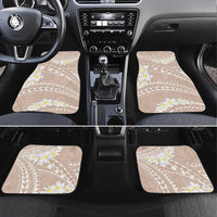Polynesian Vintage Floral Car Mats Beige Motifs - Polynesian Pride