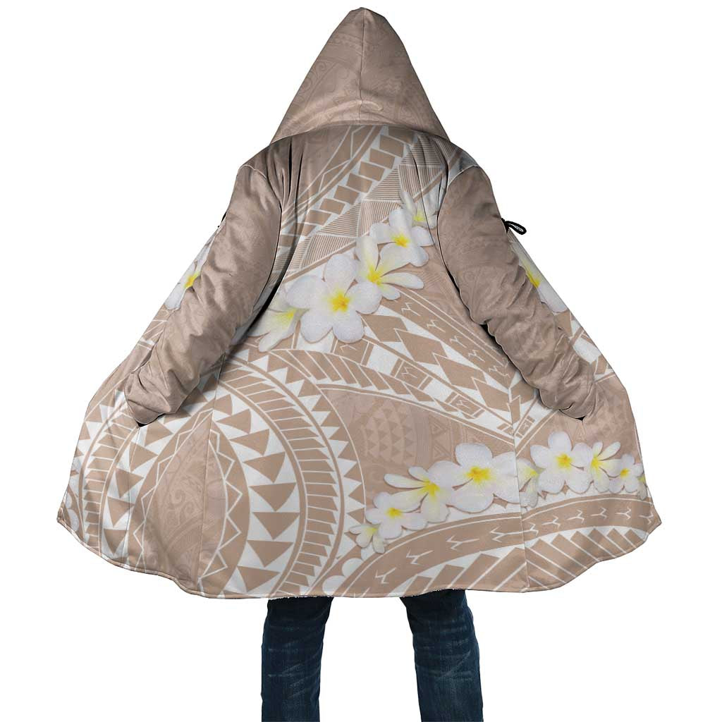 Polynesian Vintage Floral Cloak Beige Motifs - Polynesian Pride