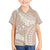 Polynesian Vintage Floral Family Matching Long Sleeve Bodycon Dress and Hawaiian Shirt Beige Motifs - Polynesian Pride