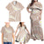Polynesian Vintage Floral Family Matching Off Shoulder Maxi Dress and Hawaiian Shirt Beige Motifs - Polynesian Pride