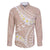Polynesian Vintage Floral Family Matching Short Sleeve Bodycon Dress and Hawaiian Shirt Beige Motifs - Polynesian Pride