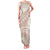 Polynesian Vintage Floral Family Matching Tank Maxi Dress and Hawaiian Shirt Beige Motifs - Polynesian Pride