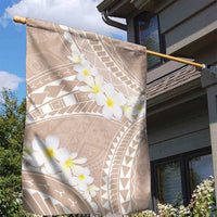 Polynesian Vintage Floral Garden Flag Beige Motifs - Polynesian Pride