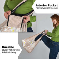 Polynesian Vintage Floral Grocery Bag Beige Motifs - Polynesian Pride