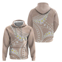 Polynesian Vintage Floral Hoodie Beige Motifs - Polynesian Pride