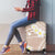 Polynesian Vintage Floral Luggage Cover Beige Motifs - Polynesian Pride