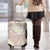Polynesian Vintage Floral Luggage Cover Beige Motifs - Polynesian Pride