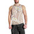 Polynesian Vintage Floral Men Tank Top Beige Motifs - Polynesian Pride