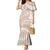 Polynesian Vintage Floral Mermaid Dress Beige Motifs - Polynesian Pride