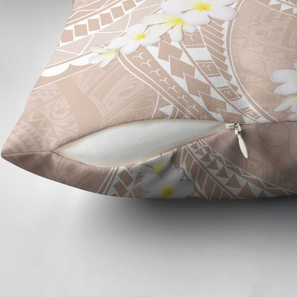 Polynesian Vintage Floral Pillow Cover Beige Motifs - Polynesian Pride