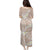 Polynesian Vintage Floral Puletasi Beige Motifs - Polynesian Pride