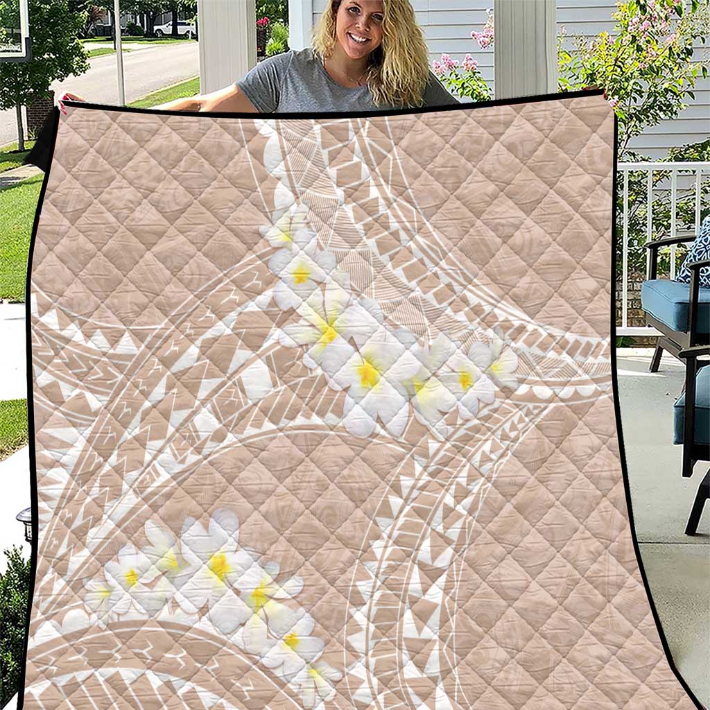 Polynesian Vintage Floral Quilt Beige Motifs LT7 Beige - Polynesian Pride