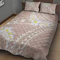 Polynesian Vintage Floral Quilt Bed Set Beige Motifs - Polynesian Pride