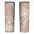 Polynesian Vintage Floral Skinny Tumbler Beige Motifs - Polynesian Pride