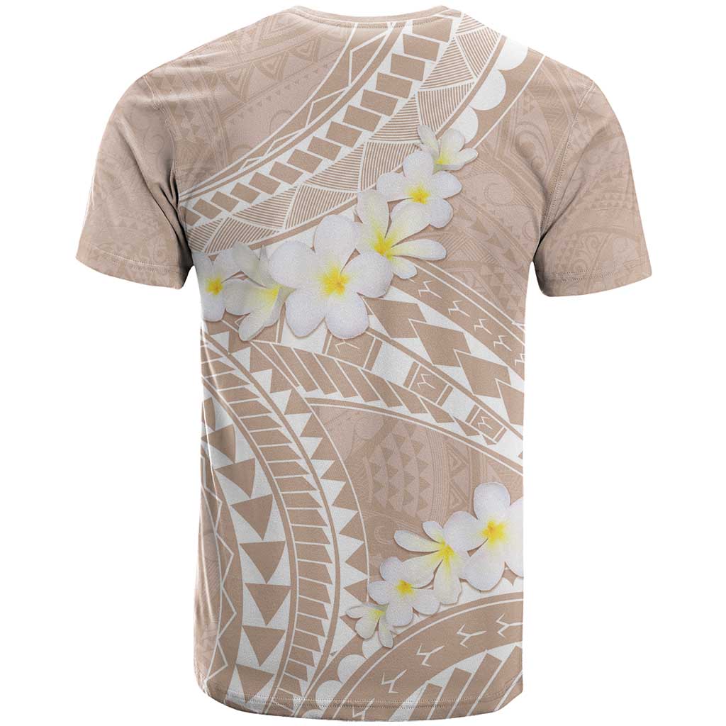 Polynesian Vintage Floral T Shirt Beige Motifs - Polynesian Pride
